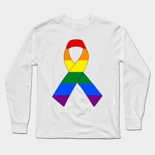 Rainbow Ribbon Long Sleeve T-Shirt